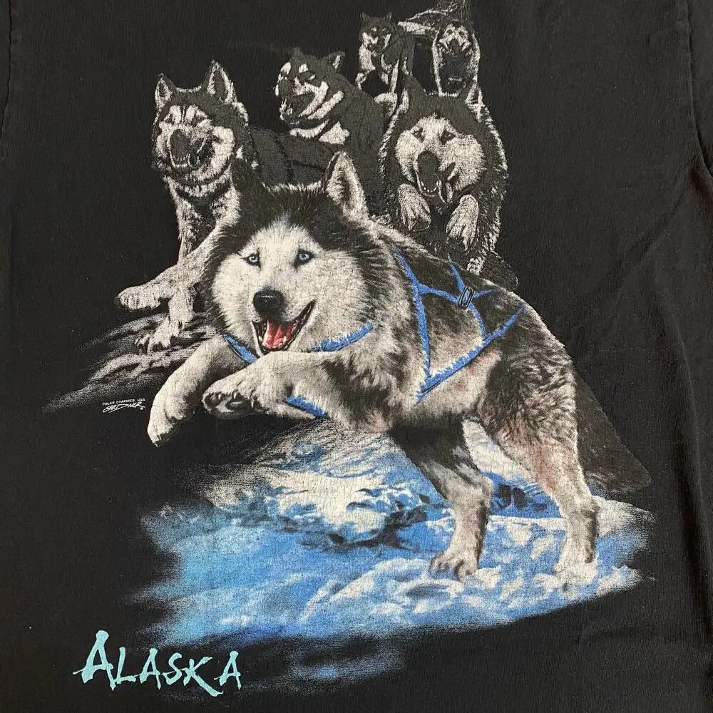 Vintage Alaska Husky Dogs Tee Shirt Small 2000s - Picture 2 of 4